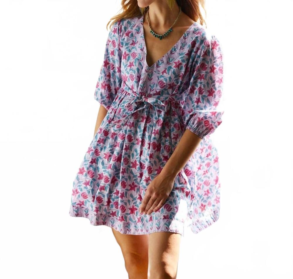 NEW THE FOX AND THE MERMAID block printed dress in banhi